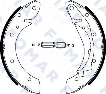 FOMAR Friction FO 0634 - Bremžu loku komplekts www.autospares.lv