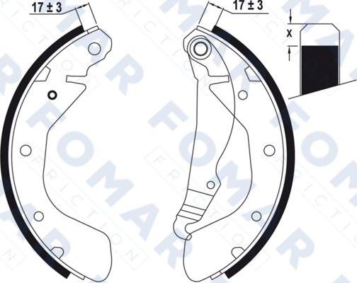 FOMAR Friction FO 0635 - Bremžu loku komplekts autospares.lv