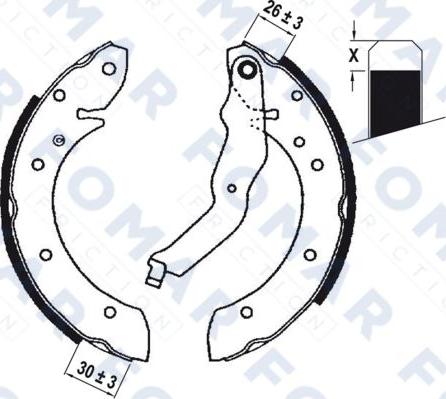 FOMAR Friction FO 0633 - Bremžu loku komplekts www.autospares.lv