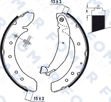 FOMAR Friction FO 0620 - Bremžu loku komplekts www.autospares.lv