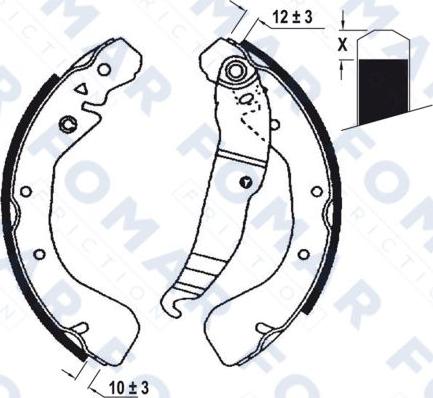 FOMAR Friction FO 0672 - Bremžu loku komplekts autospares.lv