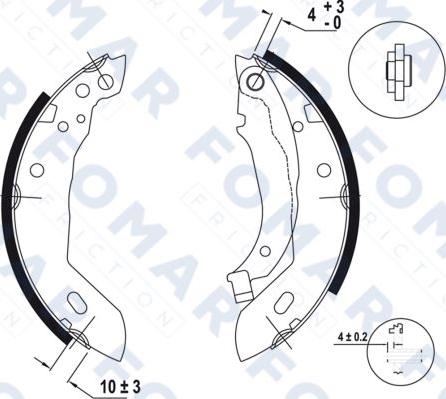 FOMAR Friction FO 0392 - Bremžu loku komplekts autospares.lv