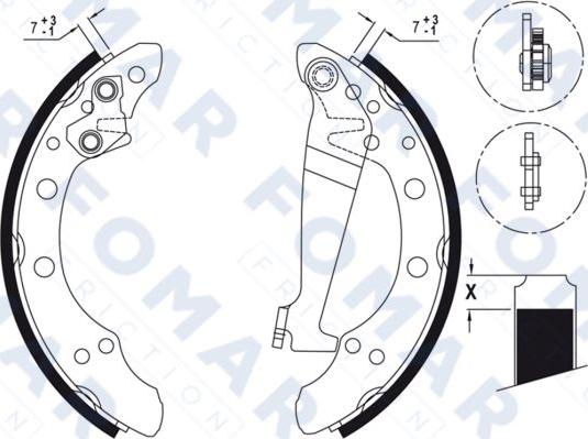 FOMAR Friction FO 0344 - Bremžu loku komplekts autospares.lv