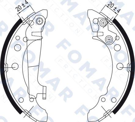 FOMAR Friction FO 0343 - Brake Shoe Set www.autospares.lv