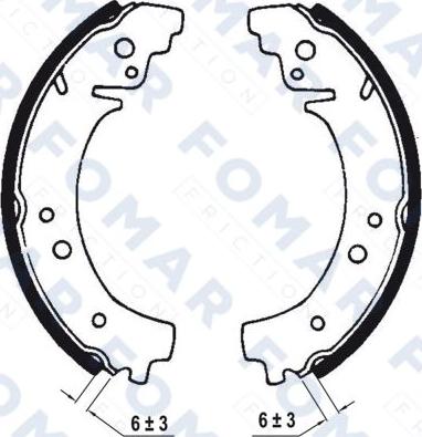 FOMAR Friction FO 0351 - Bremžu loku komplekts www.autospares.lv