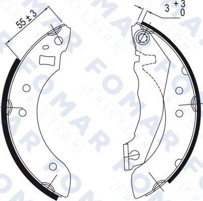 FOMAR Friction FO 0364 - Bremžu loku komplekts www.autospares.lv