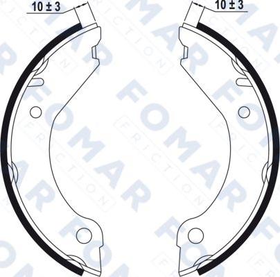 FOMAR Friction FO 0314 - Bremžu loku komplekts www.autospares.lv