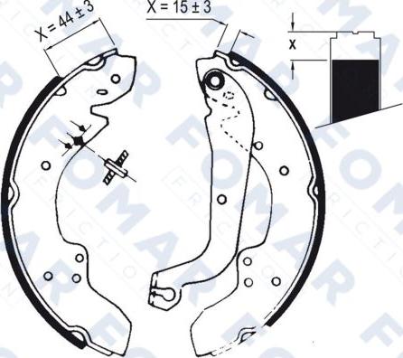 FOMAR Friction FO 0383 - Bremžu loku komplekts autospares.lv