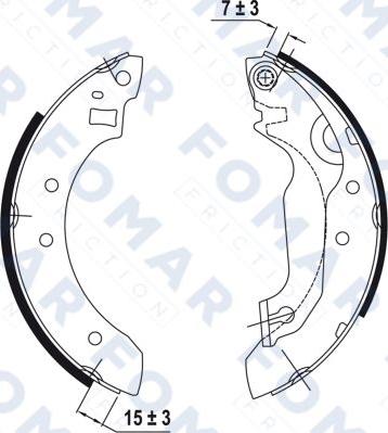 FOMAR Friction FO 0374 - Bremžu loku komplekts autospares.lv