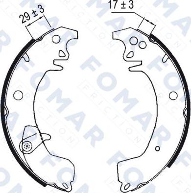 FOMAR Friction FO 0371 - Bremžu loku komplekts autospares.lv