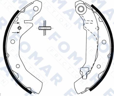 FOMAR Friction FO 0709 - Bremžu loku komplekts www.autospares.lv