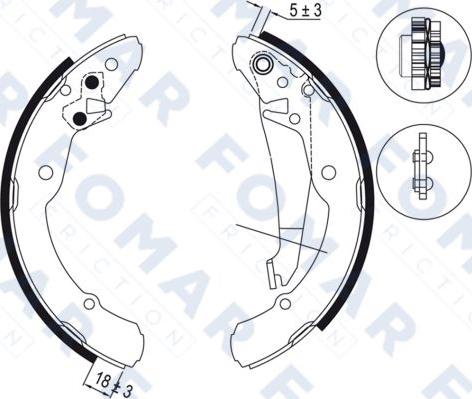 FOMAR Friction FO 0705 - Bremžu loku komplekts autospares.lv