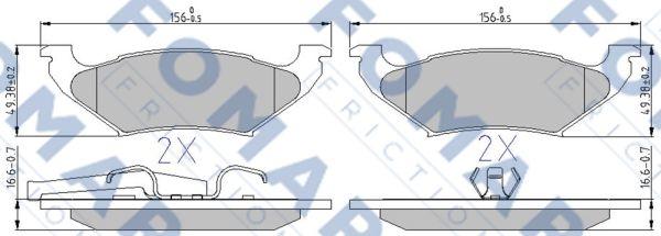 FOMAR Friction FO 895481 - Bremžu uzliku kompl., Disku bremzes www.autospares.lv