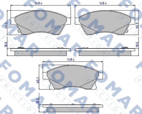 FOMAR Friction FO 895681 - Bremžu uzliku kompl., Disku bremzes autospares.lv