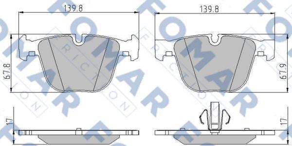 FOMAR Friction FO 895081 - Bremžu uzliku kompl., Disku bremzes www.autospares.lv