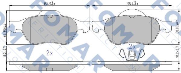 FOMAR Friction FO 896981 - Bremžu uzliku kompl., Disku bremzes www.autospares.lv