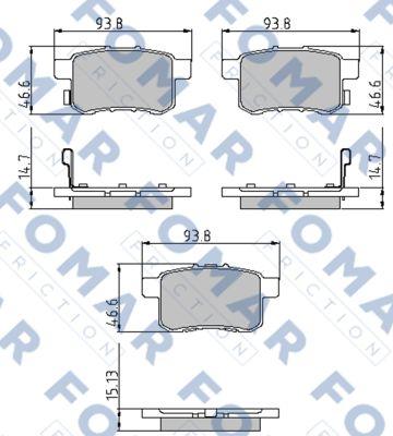 FOMAR Friction FO 891981 - Bremžu uzliku kompl., Disku bremzes www.autospares.lv