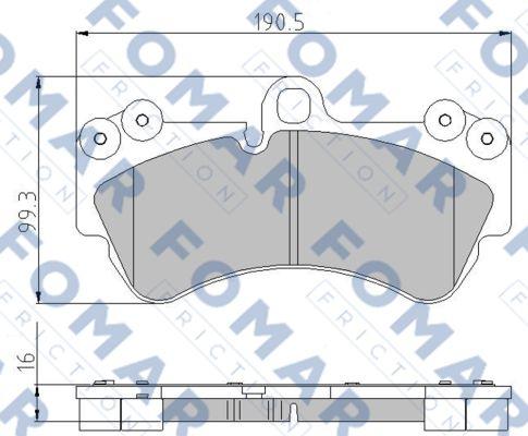 FOMAR Friction FO 891581 - Bremžu uzliku kompl., Disku bremzes www.autospares.lv