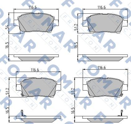 FOMAR Friction FO 892181 - Bremžu uzliku kompl., Disku bremzes autospares.lv