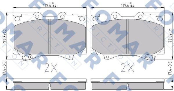 FOMAR Friction FO 892881 - Bremžu uzliku kompl., Disku bremzes www.autospares.lv