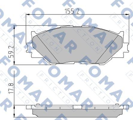 FOMAR Friction FO 892381 - Bremžu uzliku kompl., Disku bremzes www.autospares.lv