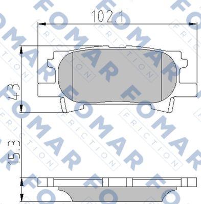 FOMAR Friction FO 892781 - Тормозные колодки, дисковые, комплект www.autospares.lv