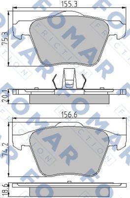 FOMAR Friction FO 846481 - Bremžu uzliku kompl., Disku bremzes autospares.lv