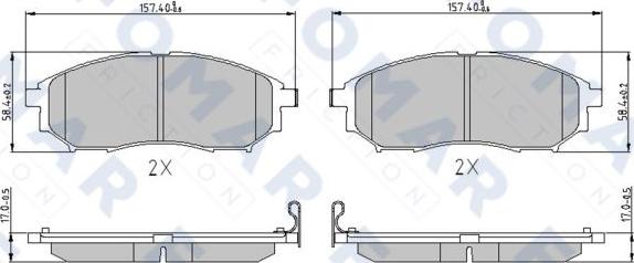 FOMAR Friction FO 846181 - Bremžu uzliku kompl., Disku bremzes www.autospares.lv