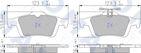 FOMAR Friction FO 846881 - Bremžu uzliku kompl., Disku bremzes www.autospares.lv