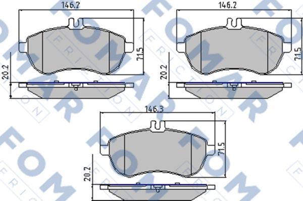 FOMAR Friction FO 848881 - Bremžu uzliku kompl., Disku bremzes autospares.lv