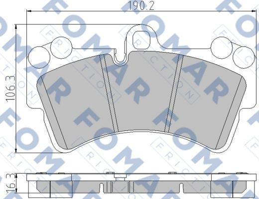 FOMAR Friction FO 859181 - Bremžu uzliku kompl., Disku bremzes www.autospares.lv