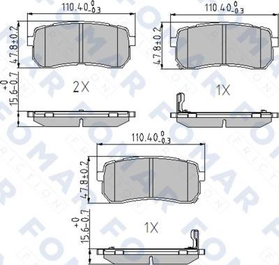 FOMAR Friction FO 859881 - Bremžu uzliku kompl., Disku bremzes www.autospares.lv