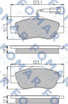 FOMAR Friction FO 856781 - Bremžu uzliku kompl., Disku bremzes www.autospares.lv