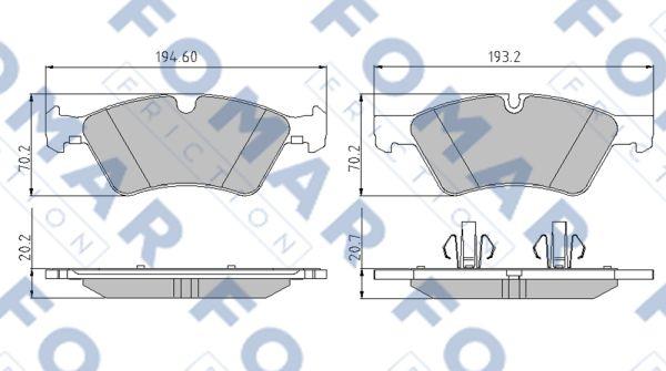 FOMAR Friction FO 858781 - Bremžu uzliku kompl., Disku bremzes www.autospares.lv