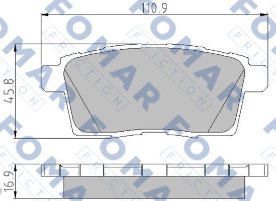 FOMAR Friction FO 857781 - Brake Pad Set, disc brake www.autospares.lv