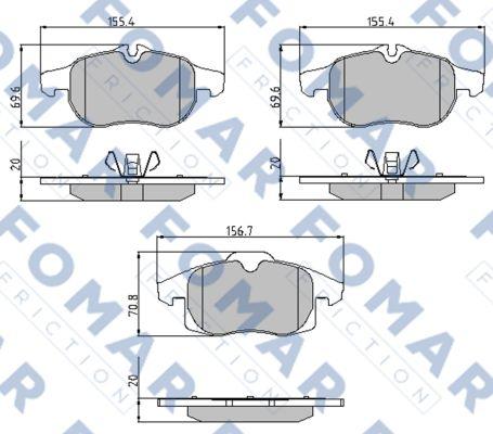 FOMAR Friction FO 869881 - Bremžu uzliku kompl., Disku bremzes autospares.lv