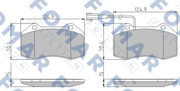 FOMAR Friction FO 869281 - Bremžu uzliku kompl., Disku bremzes www.autospares.lv