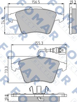 FOMAR Friction FO 861981 - Bremžu uzliku kompl., Disku bremzes www.autospares.lv