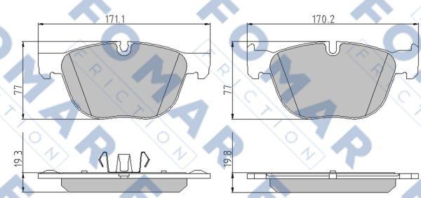 FOMAR Friction FO 861481 - Bremžu uzliku kompl., Disku bremzes www.autospares.lv