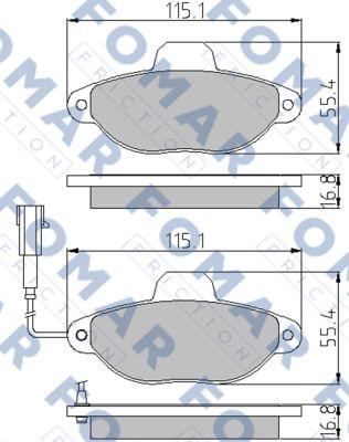 FOMAR Friction FO 861181 - Bremžu uzliku kompl., Disku bremzes www.autospares.lv