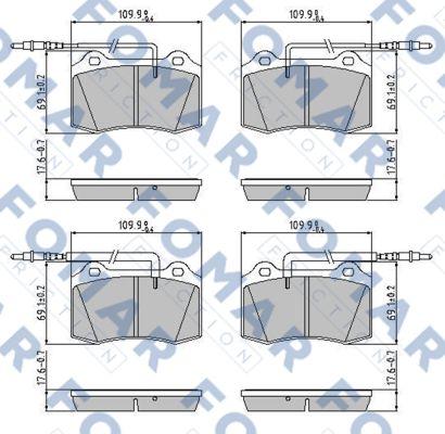 FOMAR Friction FO 800381 - Bremžu uzliku kompl., Disku bremzes www.autospares.lv