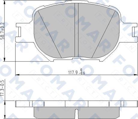 FOMAR Friction FO 814681 - Bremžu uzliku kompl., Disku bremzes www.autospares.lv