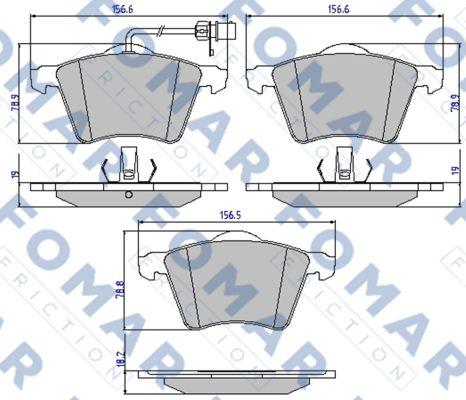 FOMAR Friction FO 814781 - Тормозные колодки, дисковые, комплект www.autospares.lv