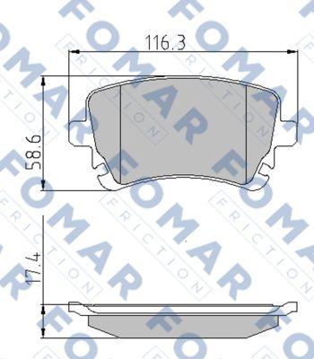 FOMAR Friction FO 815281 - Brake Pad Set, disc brake www.autospares.lv