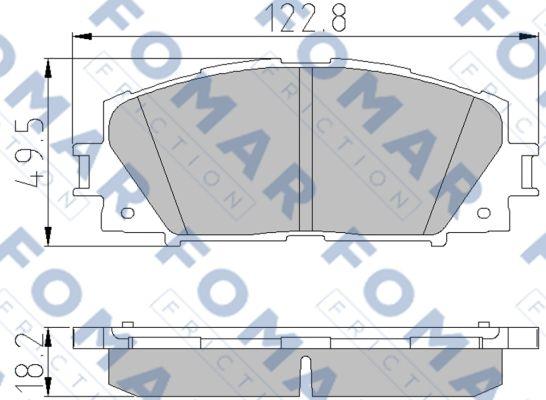 FOMAR Friction FO 838681 - Bremžu uzliku kompl., Disku bremzes autospares.lv