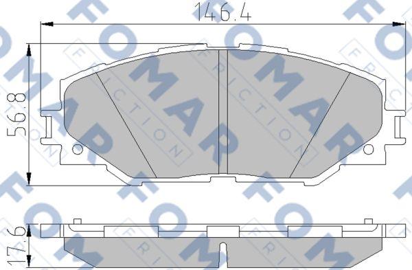 FOMAR Friction FO 838881 - Bremžu uzliku kompl., Disku bremzes www.autospares.lv