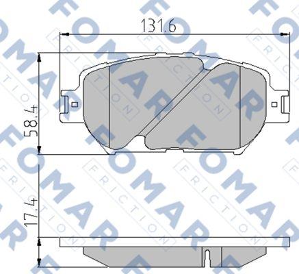 FOMAR Friction FO 832683 - Brake Pad Set, disc brake www.autospares.lv