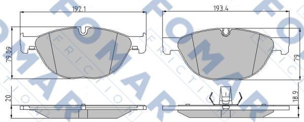 FOMAR Friction FO 876783 - Bremžu uzliku kompl., Disku bremzes www.autospares.lv