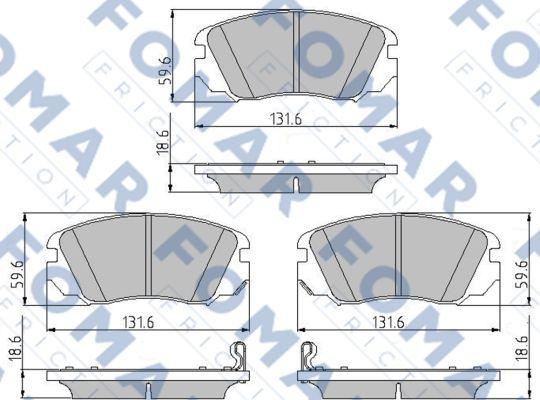 FOMAR Friction FO 870181 - Bremžu uzliku kompl., Disku bremzes www.autospares.lv