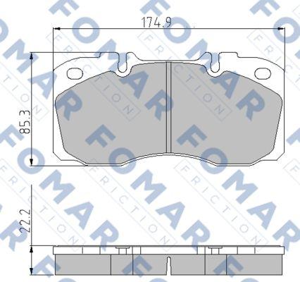 FOMAR Friction FO 870281 - Bremžu uzliku kompl., Disku bremzes www.autospares.lv